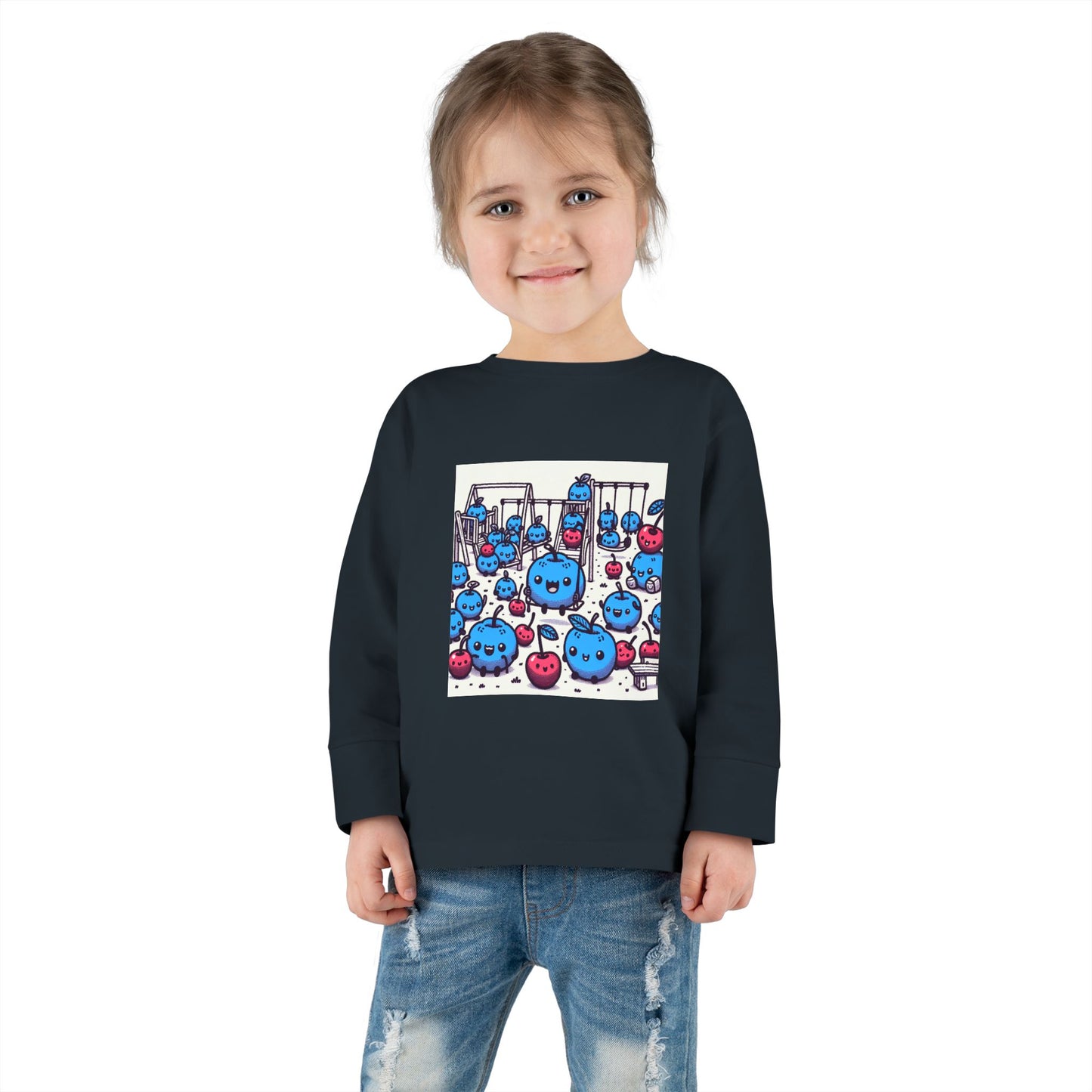 Kids Tee with Blueberries and Cherries Playground Design