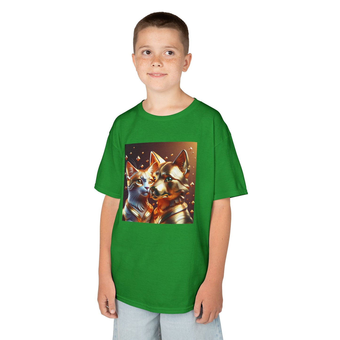 Solid Gold Cat and Dog - Heavy Cotton™ Tee for Children