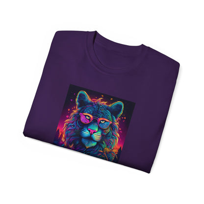 90's Style Colorful Lion Graphic Ultra Cotton Tee - Vibrant and Fun Wear