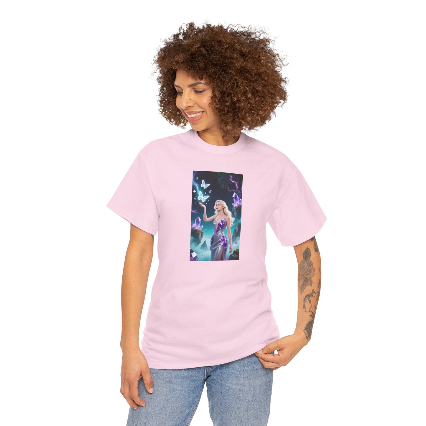 Magical Fairy Graphic Tee, Enchanted Woodland Shirt, Fantasy Apparel, Gift for Nature Lovers, Festival Wear, Unisex Cotton Tee