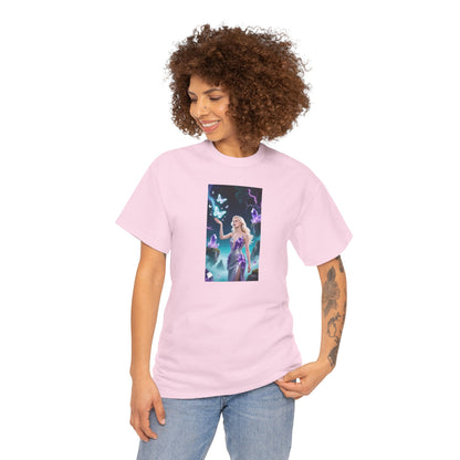 Magical Fairy Graphic Tee, Enchanted Woodland Shirt, Fantasy Apparel, Gift for Nature Lovers, Festival Wear, Unisex Cotton Tee