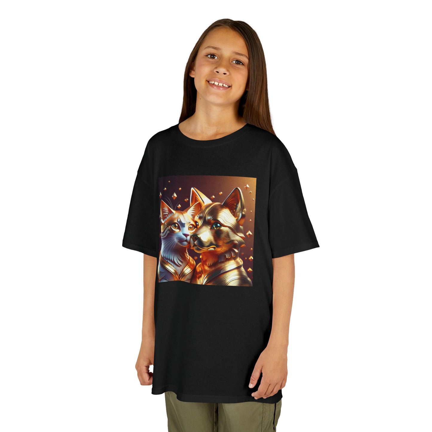 Solid Gold Cat and Dog - Heavy Cotton™ Tee for Children
