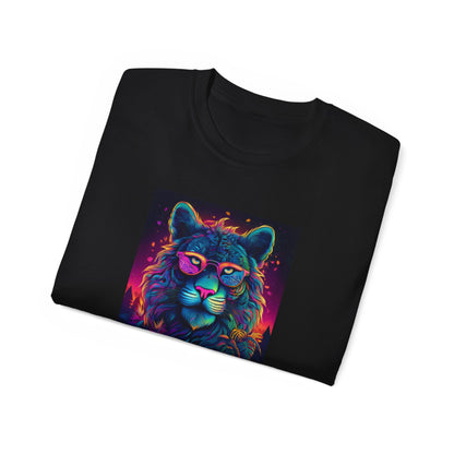 90's Style Colorful Lion Graphic Ultra Cotton Tee - Vibrant and Fun Wear