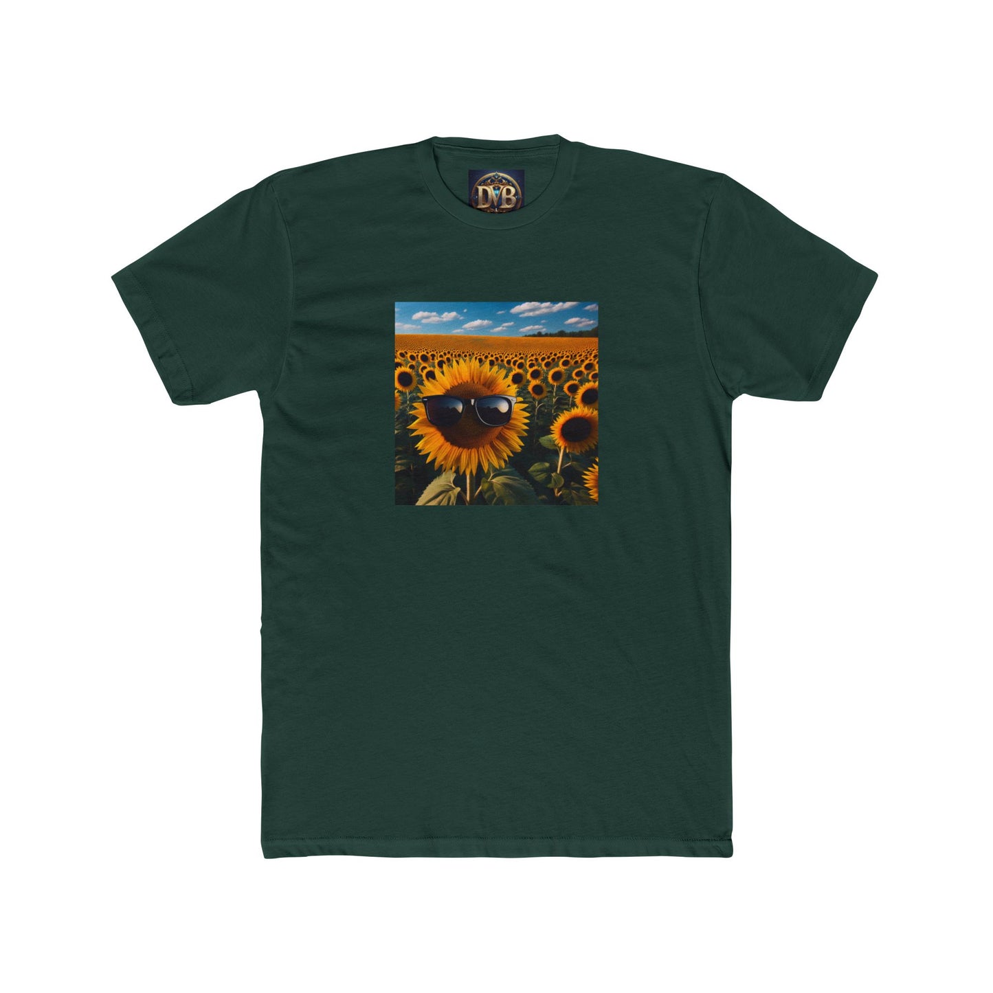 Sunflower Vibe Unisex Cotton Crew Tee - Bright and Cheerful Tee for Nature Lovers