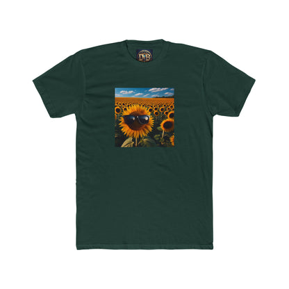 Sunflower Vibe Unisex Cotton Crew Tee - Bright and Cheerful Tee for Nature Lovers