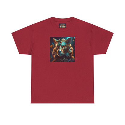 Unique Lion Art Unisex Heavy Cotton Tee - Statement Graphic T-Shirt for Animal Lovers