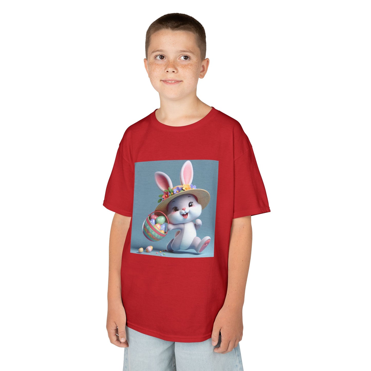 Cute Easter Bunny Kids Tee - Heavy Cotton™ T-Shirt for Spring Celebrations