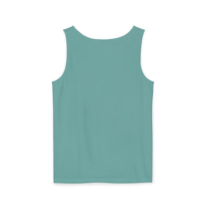 Sun-Inspired Unisex Garment-Dyed Tank Top, Boho Summer Shirt, Festival Wear, Sunscreen Beach Top, Yoga & Meditation Apparel