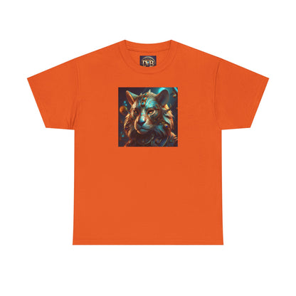 Unique Lion Art Unisex Heavy Cotton Tee - Statement Graphic T-Shirt for Animal Lovers