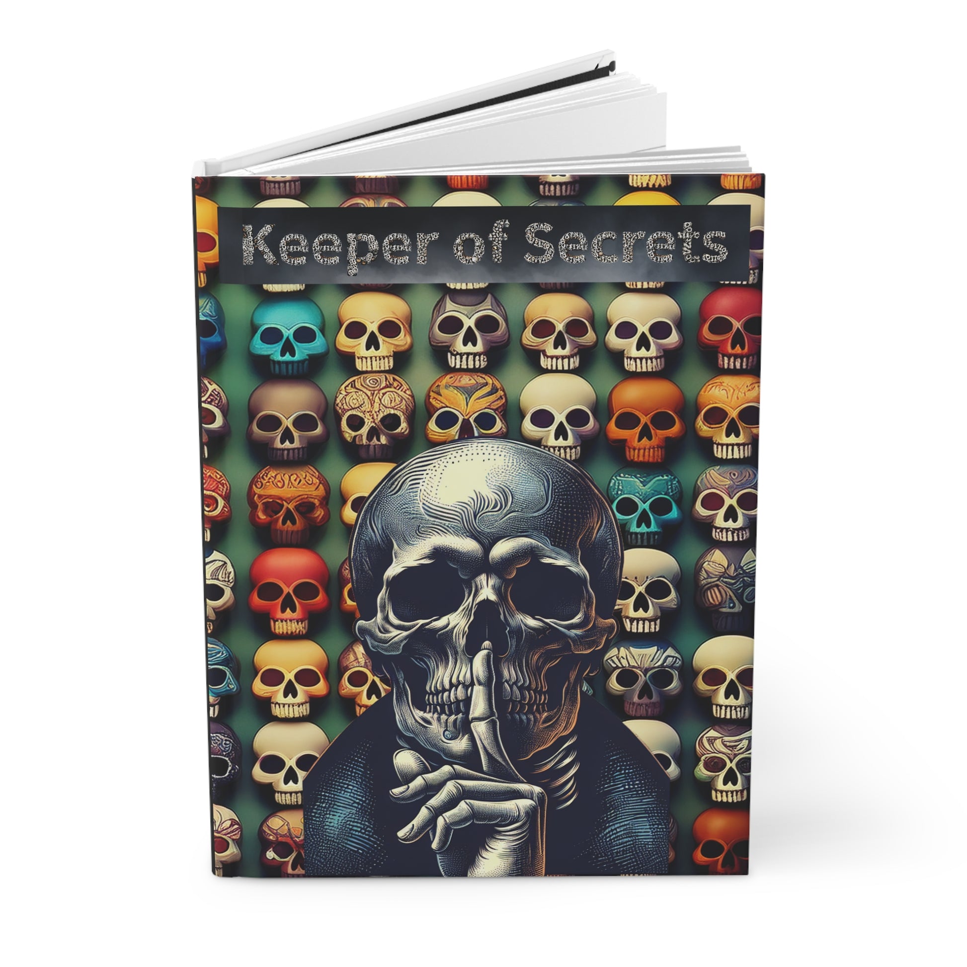 Skull Art Hardcover Journal - Keeper of Secrets
