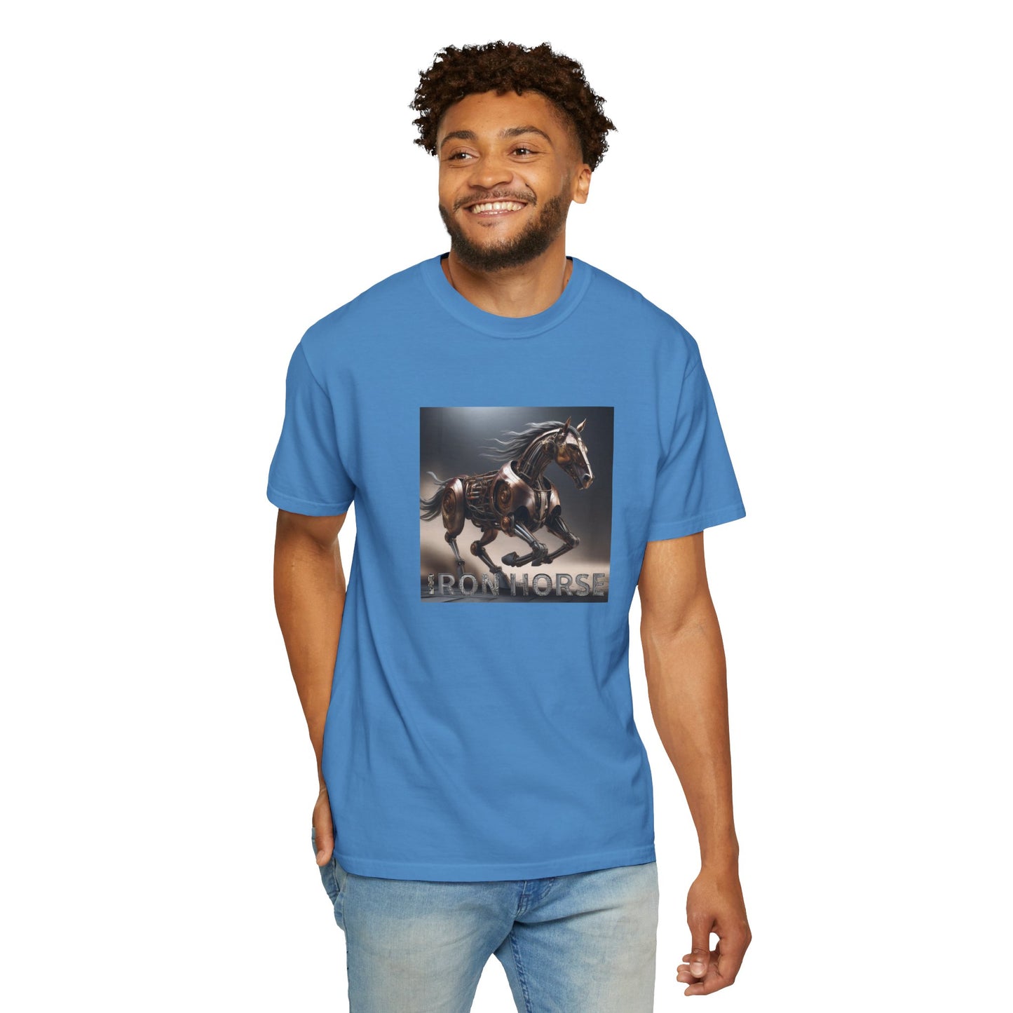 Iron Horse Unisex Garment-Dyed T-Shirt - Equestrian Vintage Style
