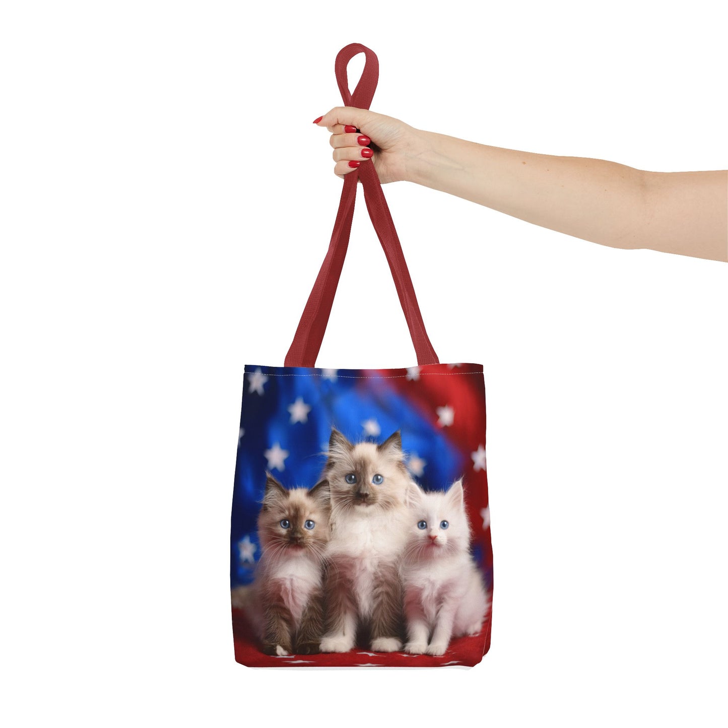 Patriotic Ragdoll Kittens Tote Bag