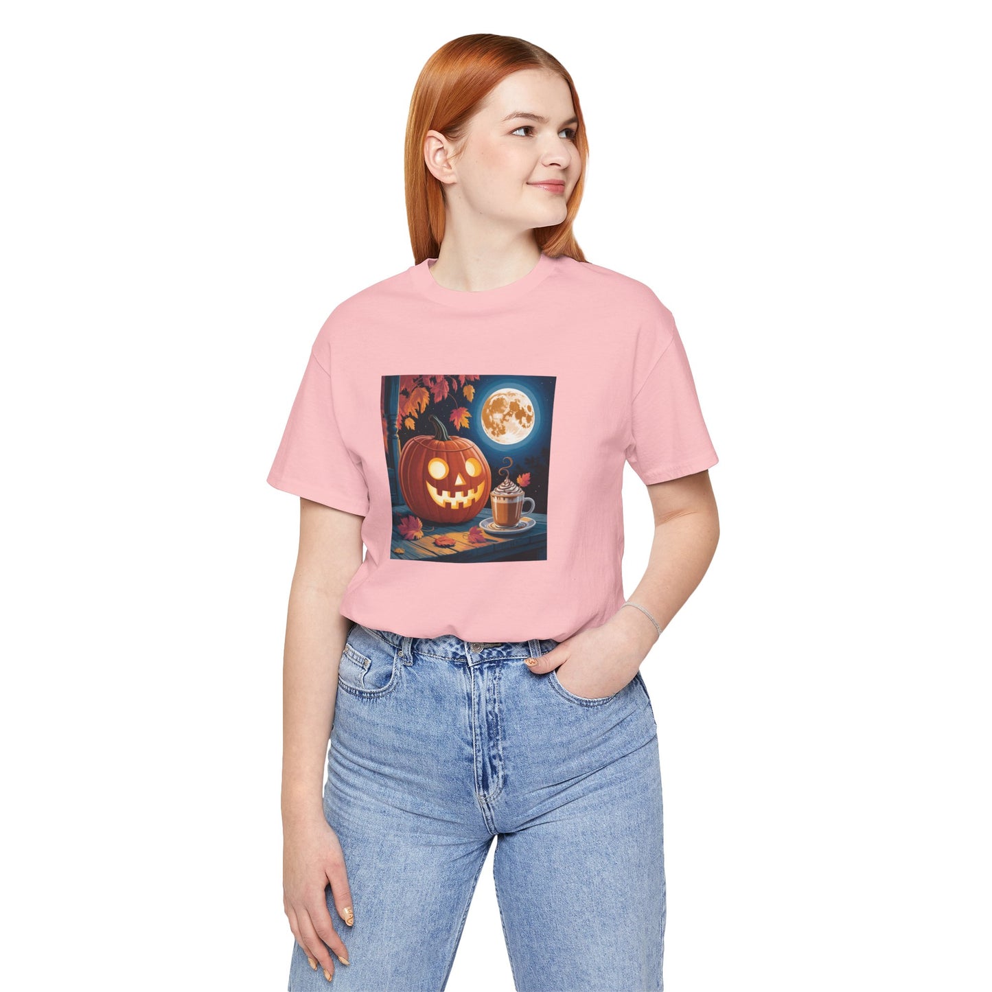 Fall In Love With Fall, Unisex Fall T-Shirt, Halloween Shirt, Cozy Fall Apparel, Seasonal Graphic Tee, Pumpkin Spice Tee
