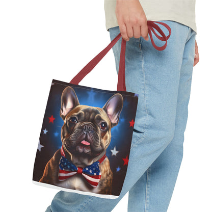 Patriotic French Bulldog Tote Bag - Perfect for Pet Lovers