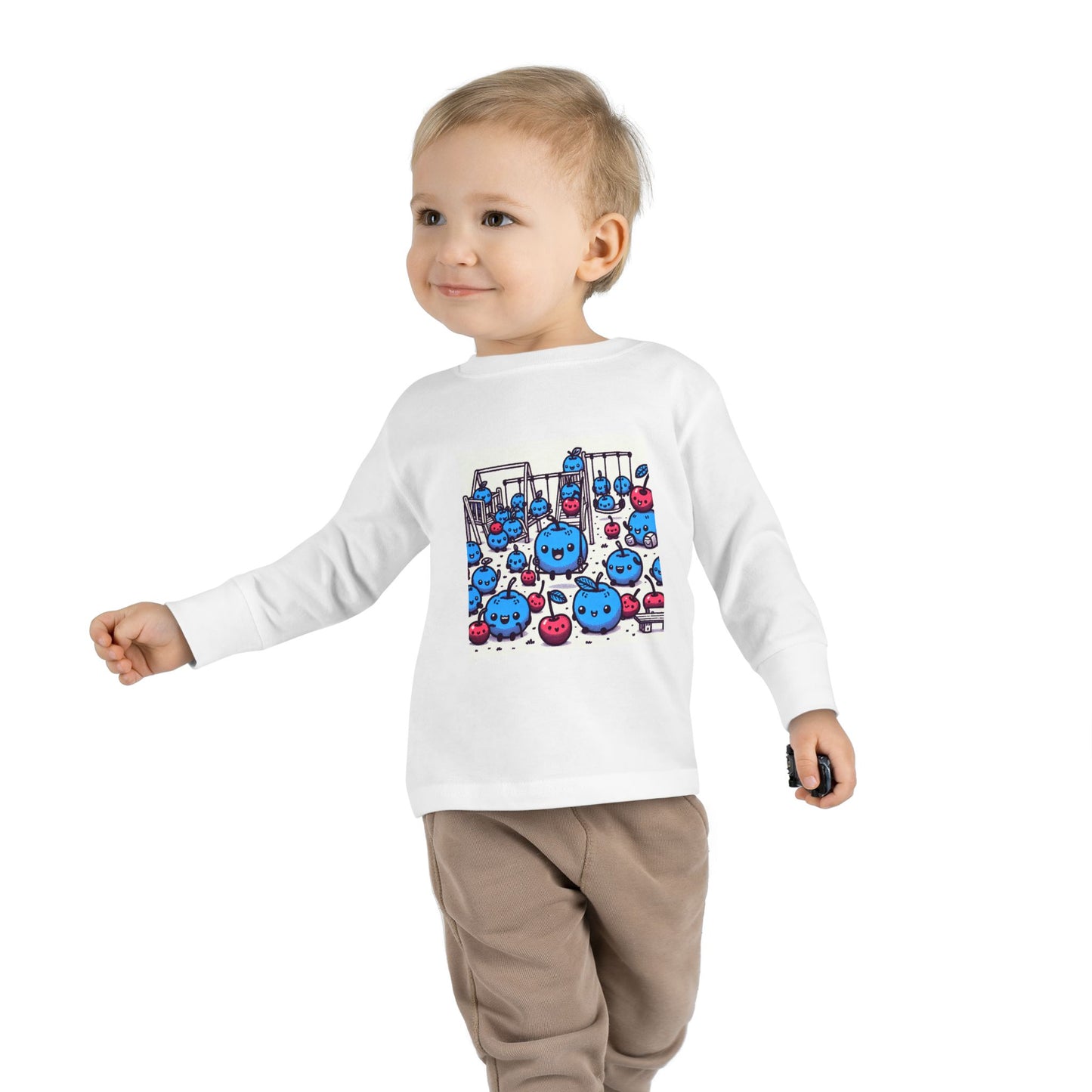 Kids Tee with Blueberries and Cherries Playground Design