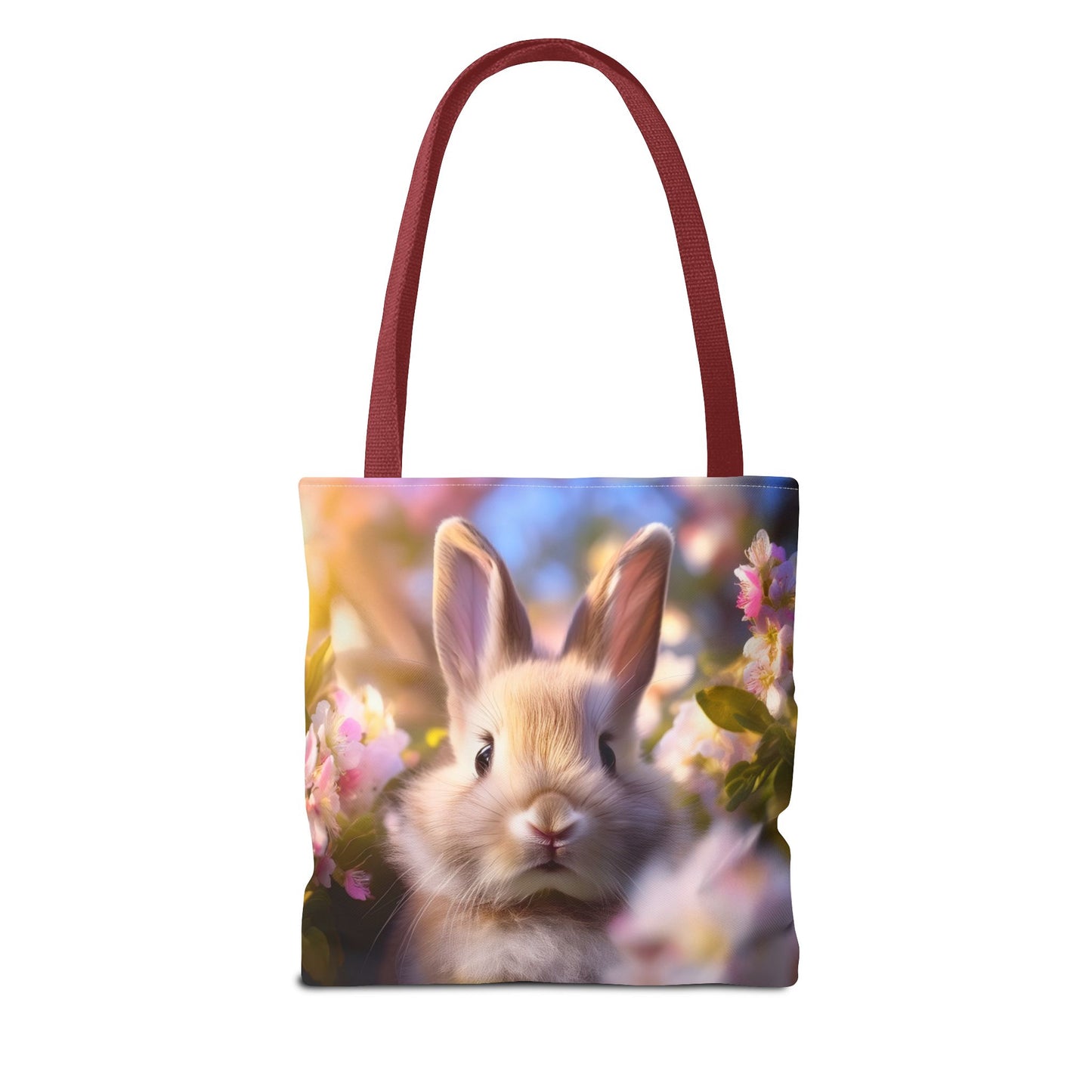 Charming Rabbit Tote Bag - Floral Design