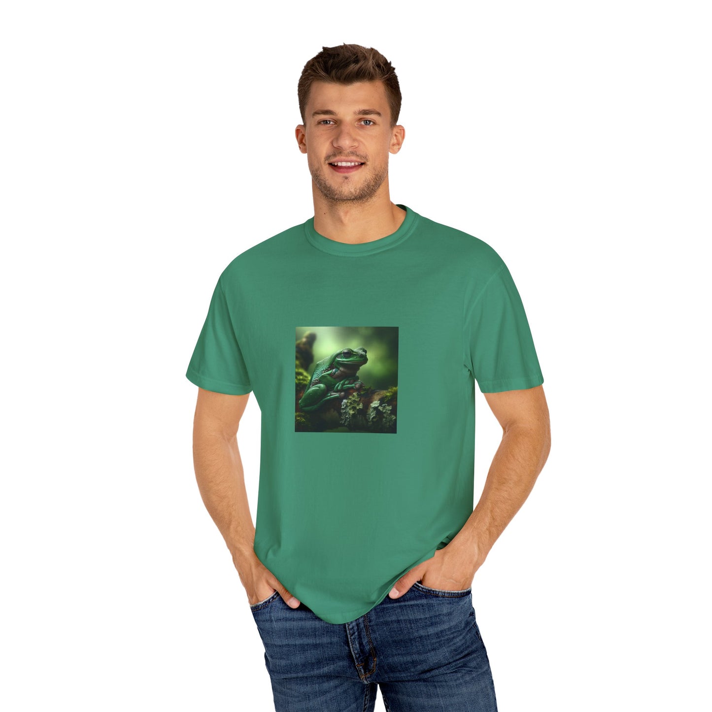 Green Tree Frog Unisex Garment-Dyed T-shirt