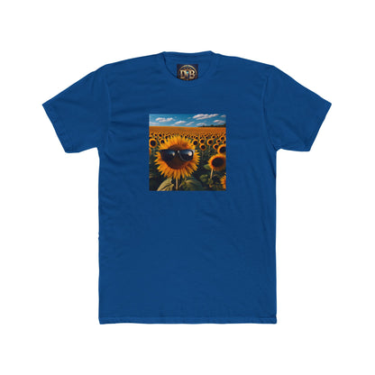 Sunflower Vibe Unisex Cotton Crew Tee - Bright and Cheerful Tee for Nature Lovers