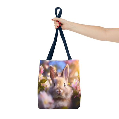 Charming Rabbit Tote Bag - Floral Design