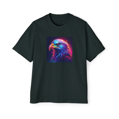 Neon Retro Vibrant Eagle Graphic Oversized Tee for Men