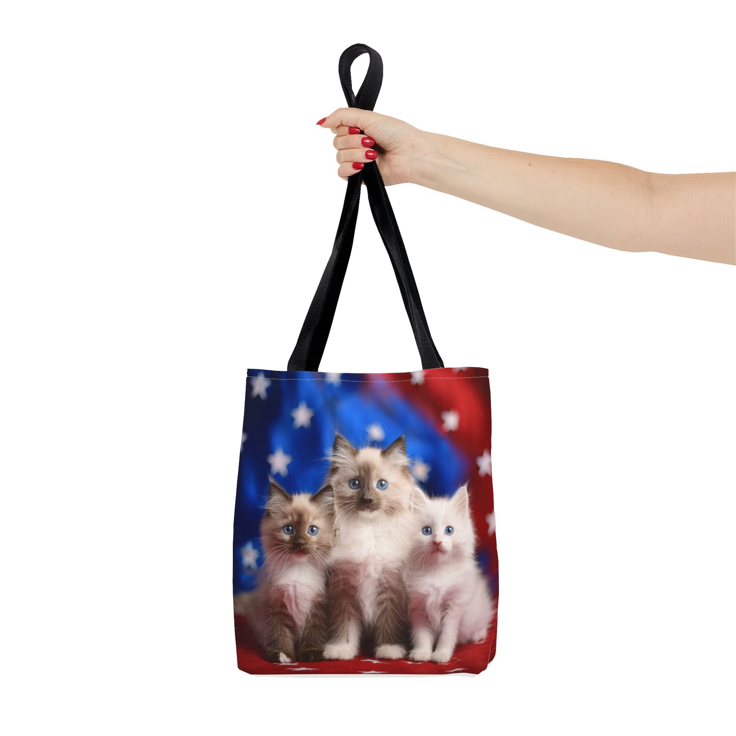 Patriotic Ragdoll Kittens Tote Bag
