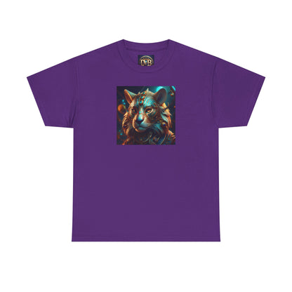 Unique Lion Art Unisex Heavy Cotton Tee - Statement Graphic T-Shirt for Animal Lovers