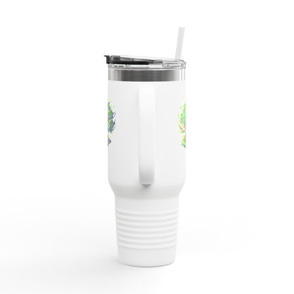 Eco-Friendly Insulated Travel Mug - 40oz with Whimsical Tree Design