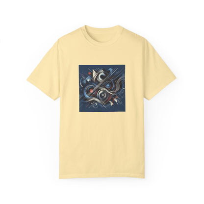 Vibrant Graphic Unisex Garment-Dyed T-Shirt - Cool Modern Art Design