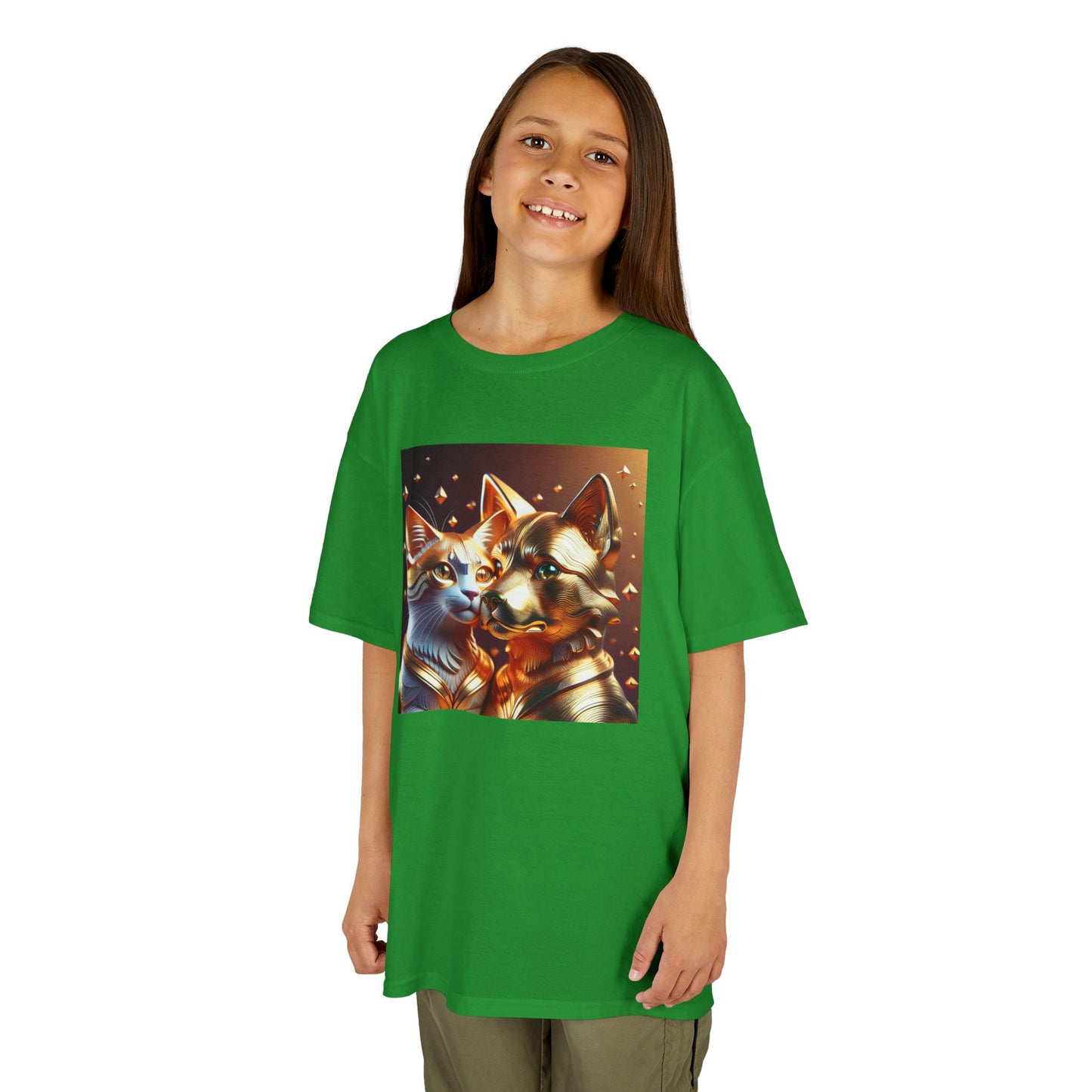 Solid Gold Cat and Dog - Heavy Cotton™ Tee for Children