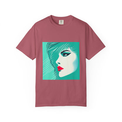 Vintage Lady Portrait T-shirt, 1980s Art Style, Retro Graphic Tee, Unisex Graphic Tee, Hipster Fashion Shirt