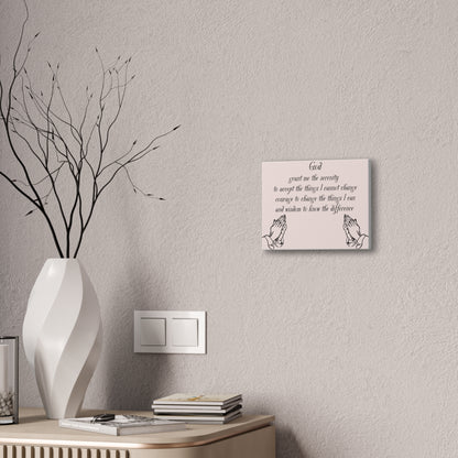 Inspirational Prayer Canvas Wall Art - Serenity Prayer Design