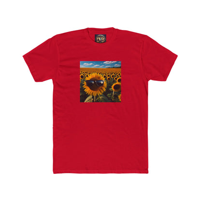 Sunflower Vibe Unisex Cotton Crew Tee - Bright and Cheerful Tee for Nature Lovers
