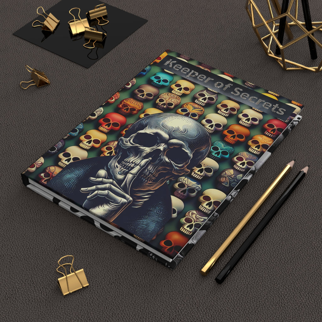 Skull Art Hardcover Journal - Keeper of Secrets