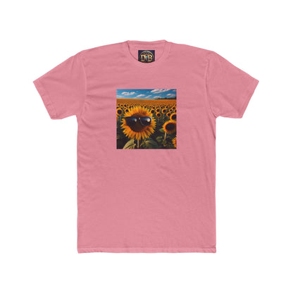 Sunflower Vibe Unisex Cotton Crew Tee - Bright and Cheerful Tee for Nature Lovers