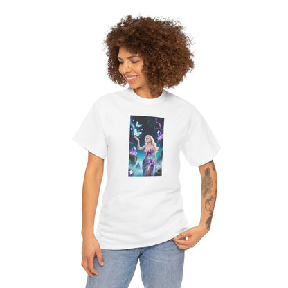 Magical Fairy Graphic Tee, Enchanted Woodland Shirt, Fantasy Apparel, Gift for Nature Lovers, Festival Wear, Unisex Cotton Tee