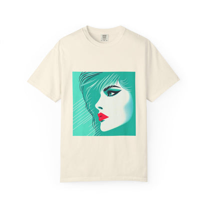 Vintage Lady Portrait T-shirt, 1980s Art Style, Retro Graphic Tee, Unisex Graphic Tee, Hipster Fashion Shirt