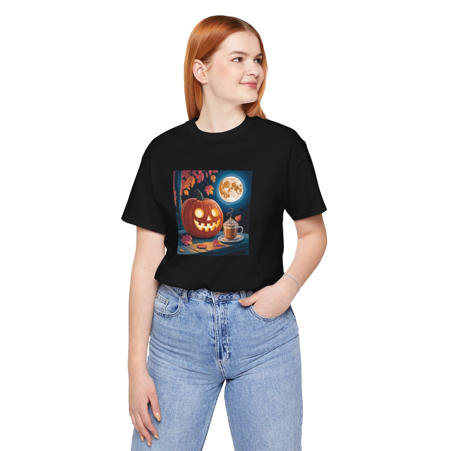 Fall In Love With Fall, Unisex Fall T-Shirt, Halloween Shirt, Cozy Fall Apparel, Seasonal Graphic Tee, Pumpkin Spice Tee