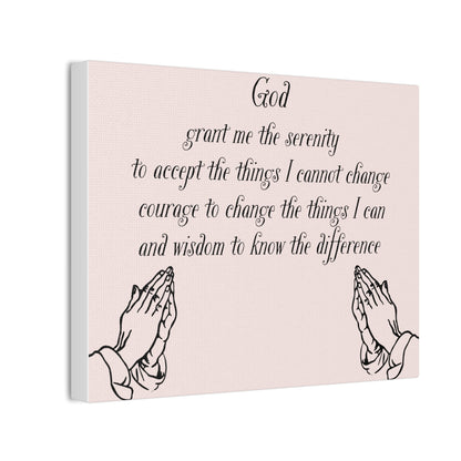 Inspirational Prayer Canvas Wall Art - Serenity Prayer Design