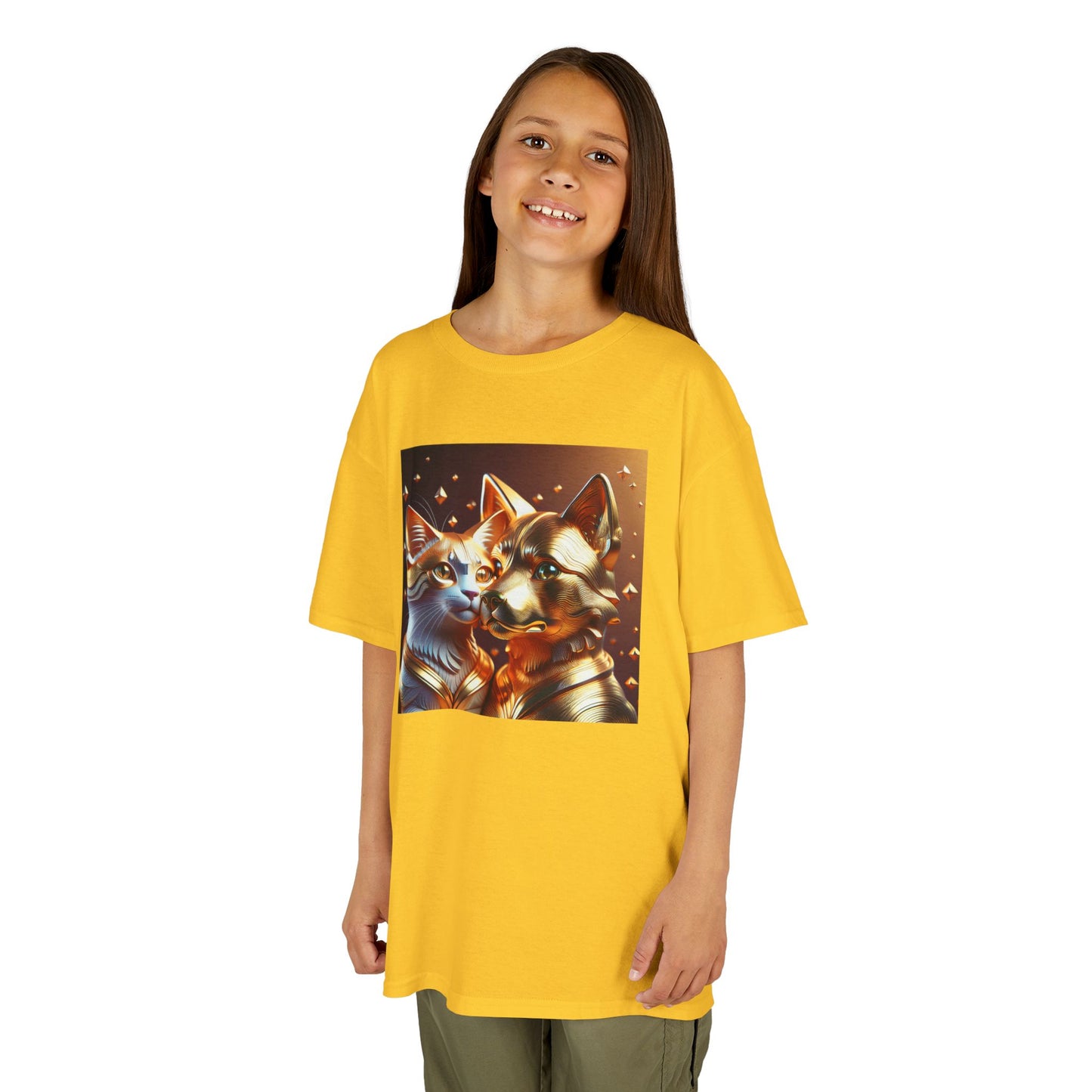 Solid Gold Cat and Dog - Heavy Cotton™ Tee for Children