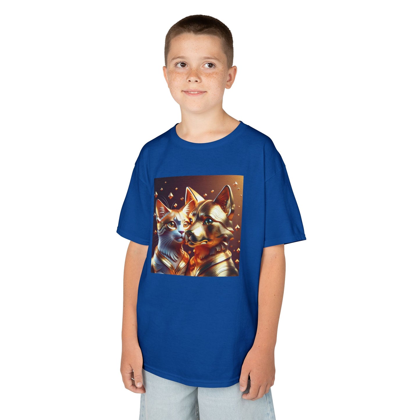 Solid Gold Cat and Dog - Heavy Cotton™ Tee for Children