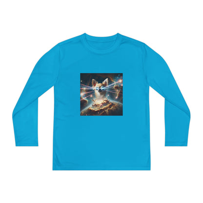 Kids Galaxy Control Long Sleeve Tee, Fierce Teacup Chihuahua Laser Eyes, Funny Shirt, Child's Top, Cute Animal Graphic Tee