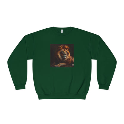 Majestic Lion Unisex Crewneck Sweatshirt - Cozy Animal Print Apparel