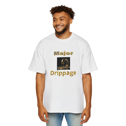 Oversized Tee - Major Drippage Gold Faucet Print Shirt for Men