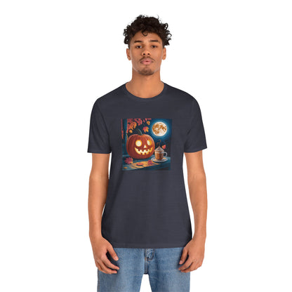 Fall In Love With Fall, Unisex Fall T-Shirt, Halloween Shirt, Cozy Fall Apparel, Seasonal Graphic Tee, Pumpkin Spice Tee