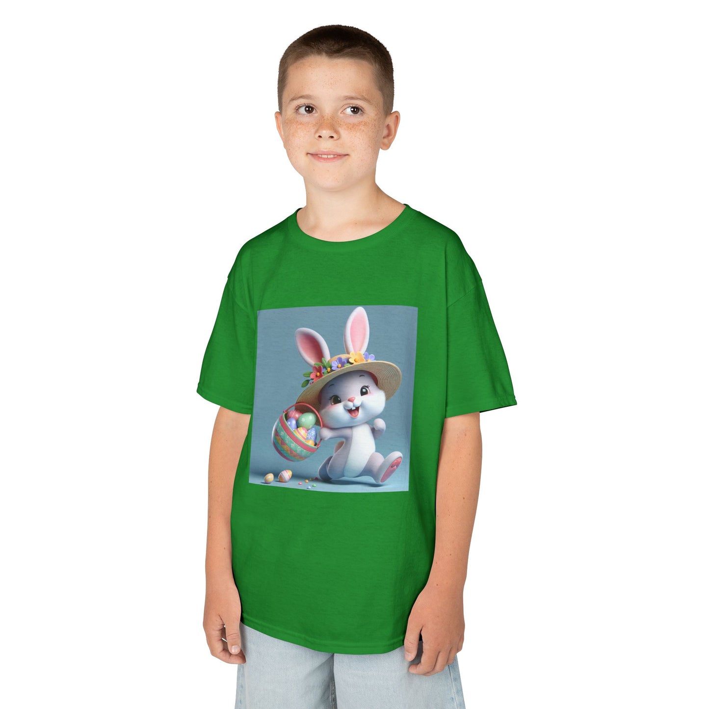 Cute Easter Bunny Kids Tee - Heavy Cotton™ T-Shirt for Spring Celebrations