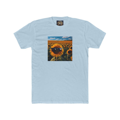 Sunflower Vibe Unisex Cotton Crew Tee - Bright and Cheerful Tee for Nature Lovers