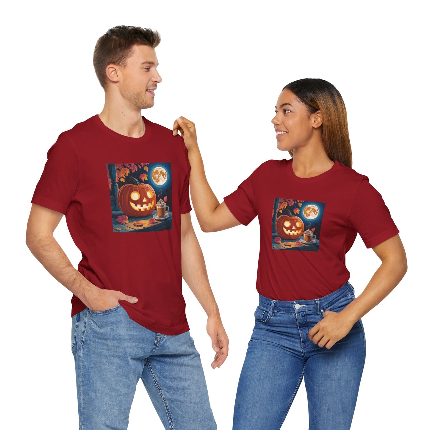 Fall In Love With Fall, Unisex Fall T-Shirt, Halloween Shirt, Cozy Fall Apparel, Seasonal Graphic Tee, Pumpkin Spice Tee