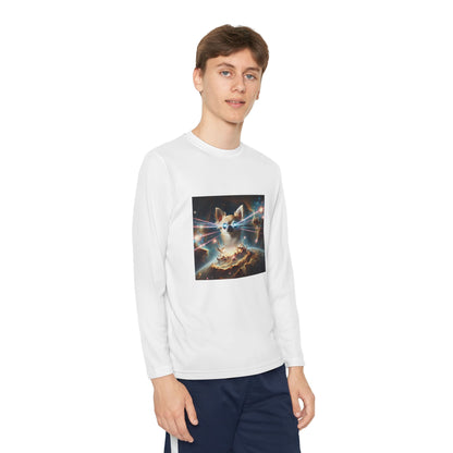 Kids Galaxy Control Long Sleeve Tee, Fierce Teacup Chihuahua Laser Eyes, Funny Shirt, Child's Top, Cute Animal Graphic Tee