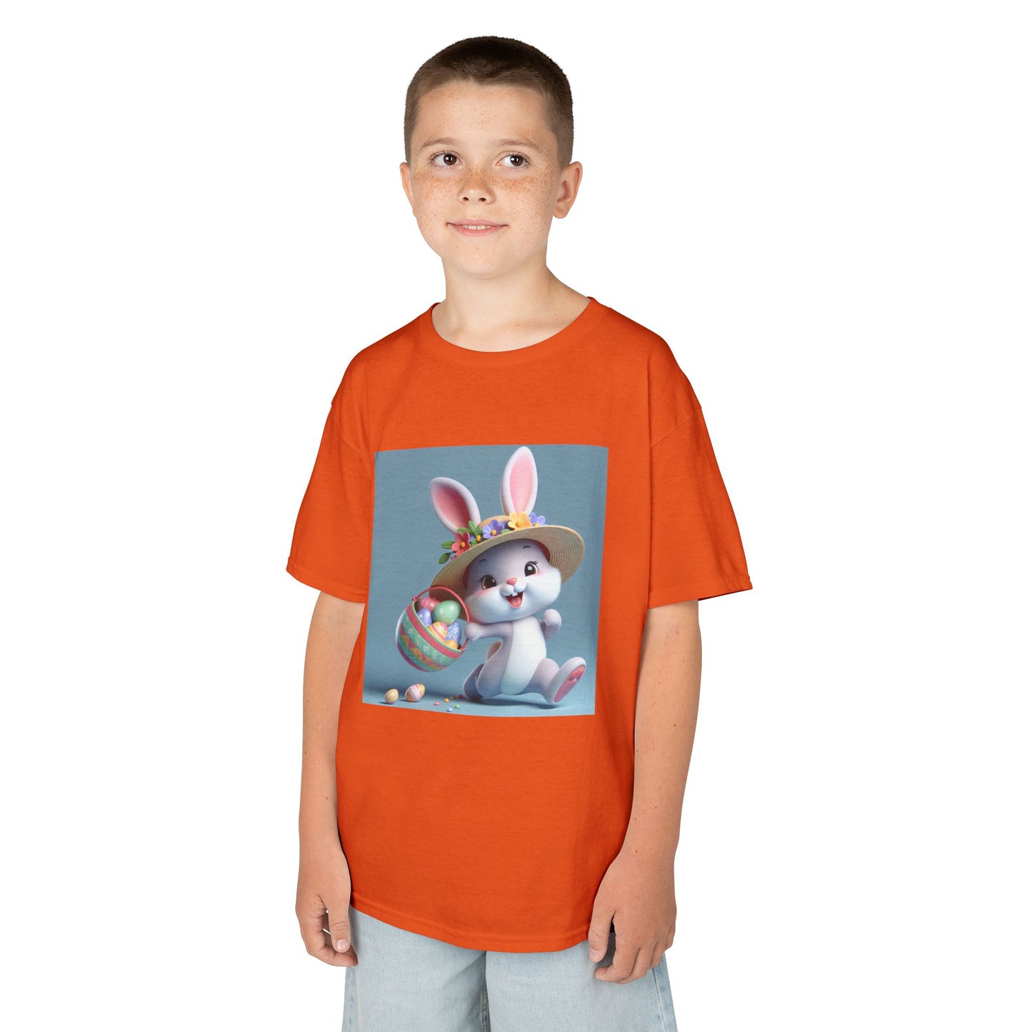 Cute Easter Bunny Kids Tee - Heavy Cotton™ T-Shirt for Spring Celebrations