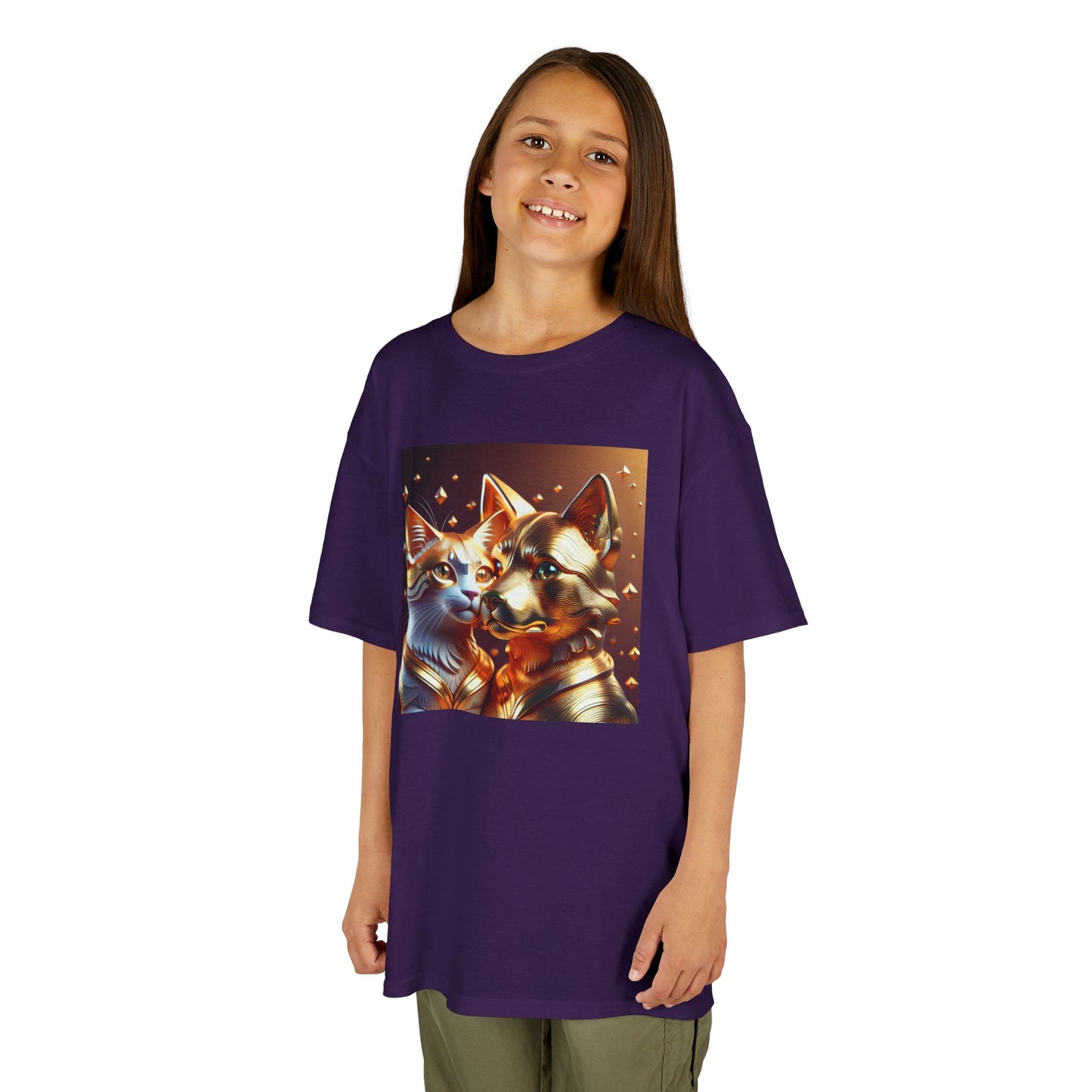 Solid Gold Cat and Dog - Heavy Cotton™ Tee for Children